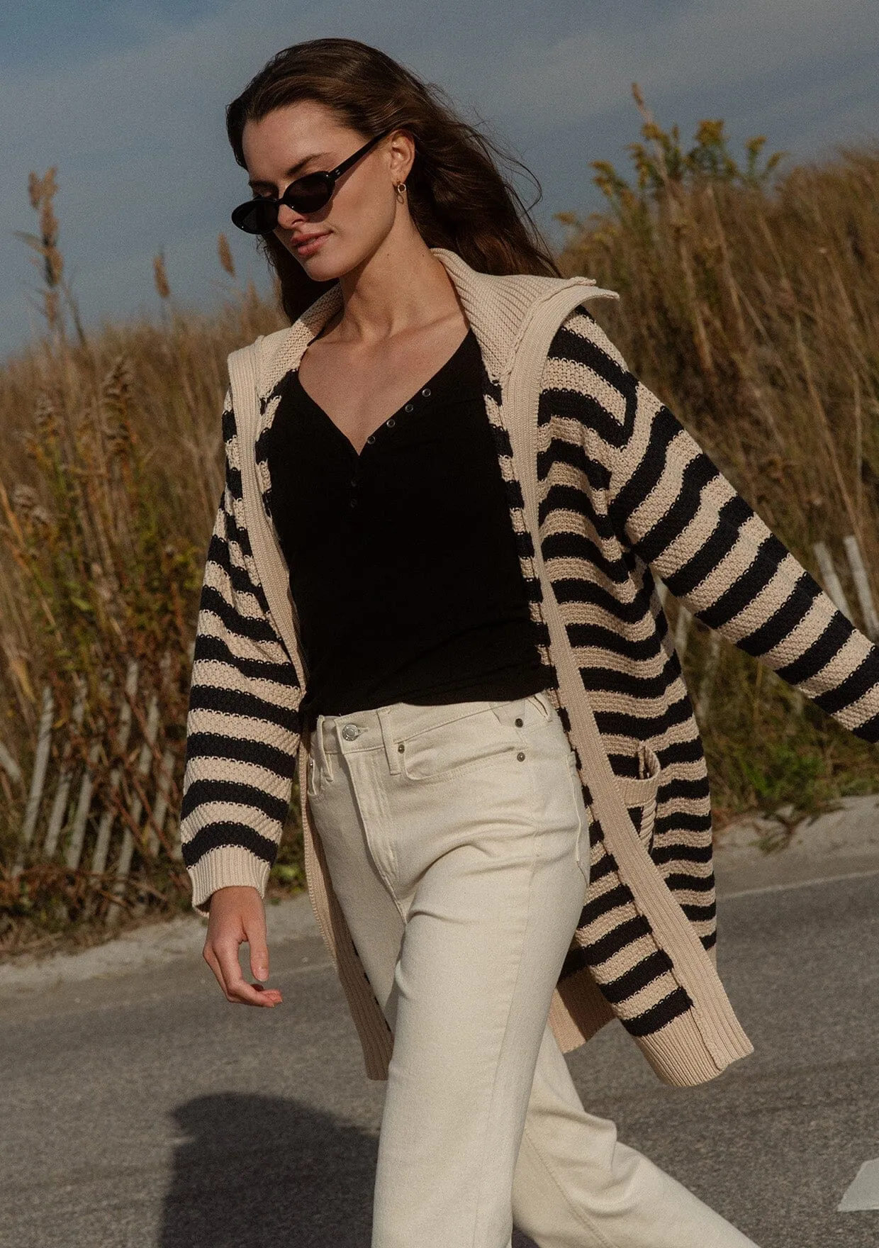 Coastal Striped Cardigan