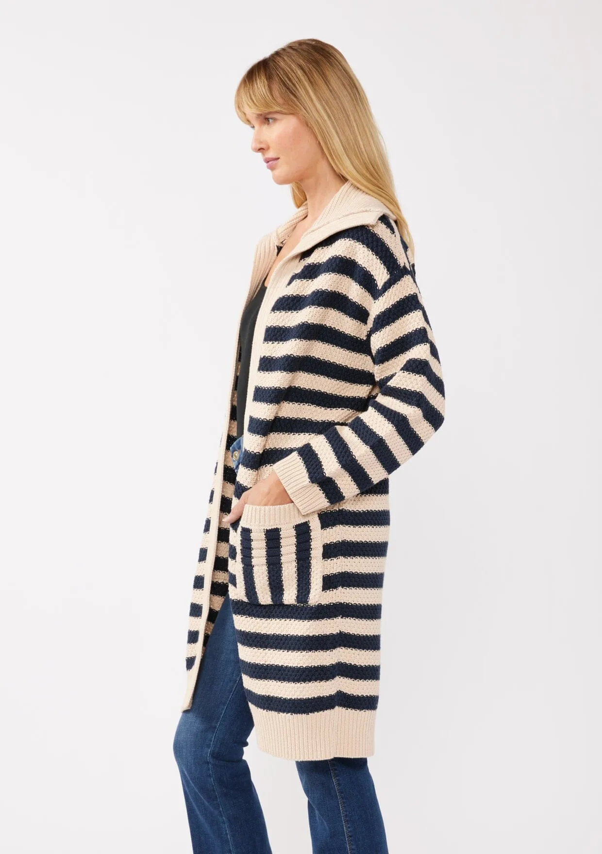 Coastal Striped Cardigan