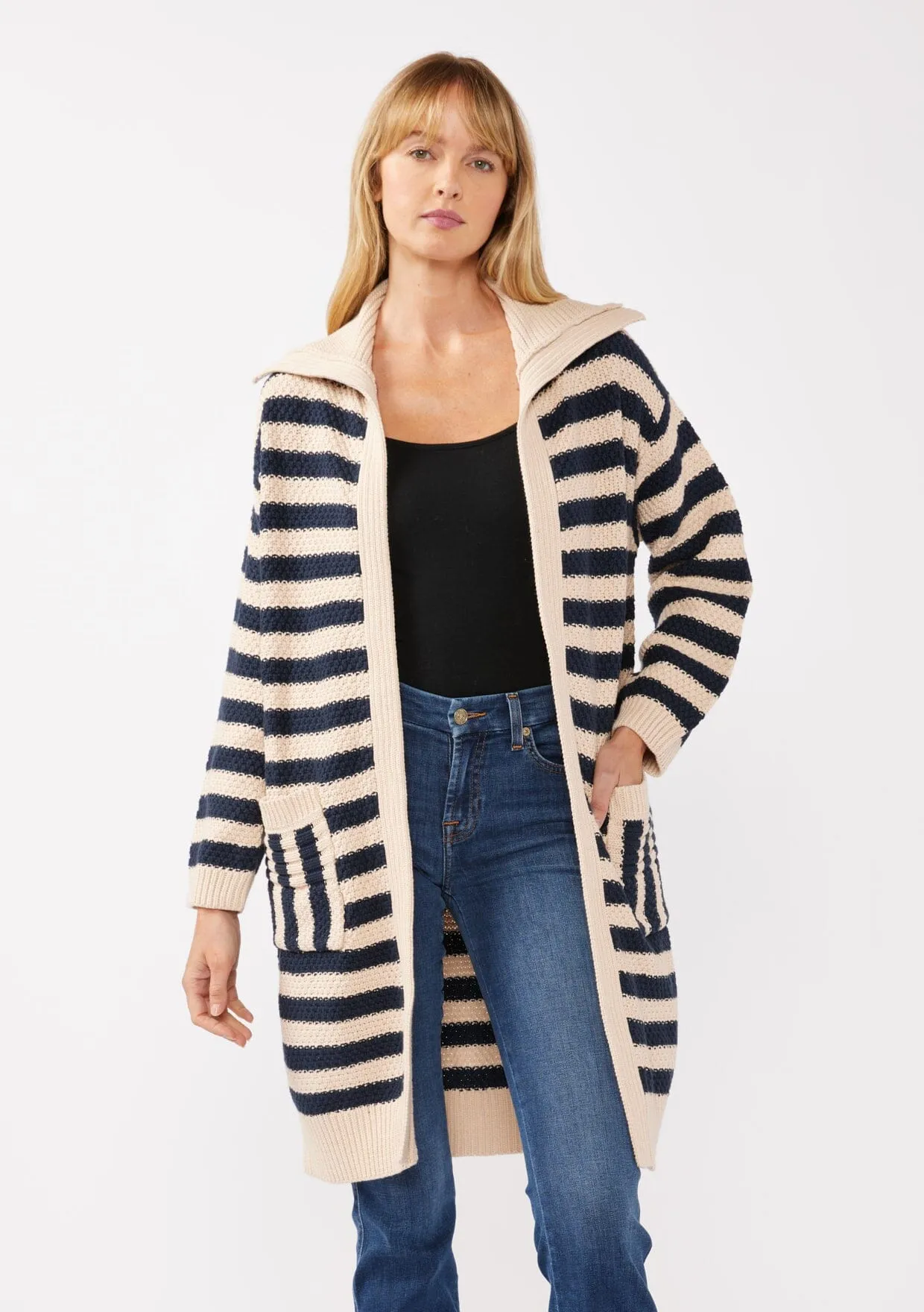 Coastal Striped Cardigan