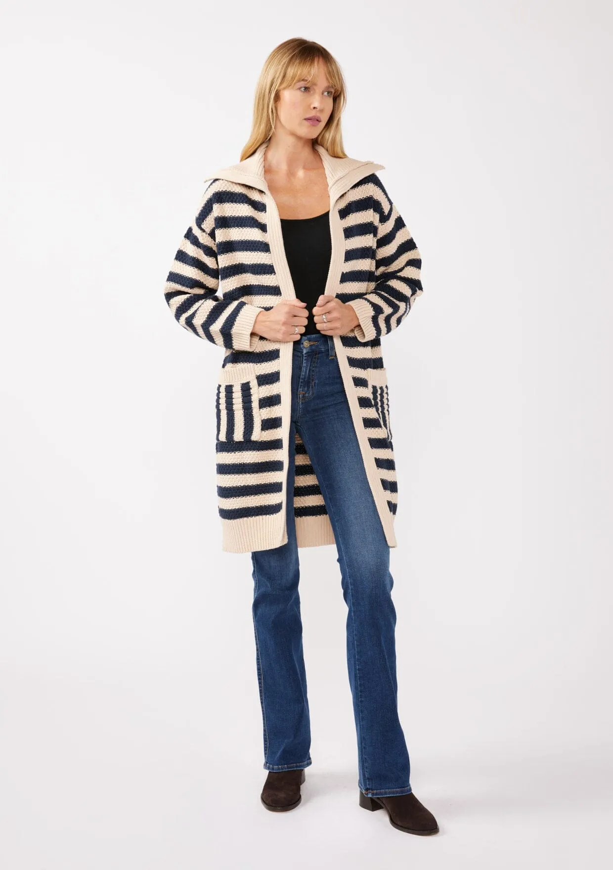 Coastal Striped Cardigan