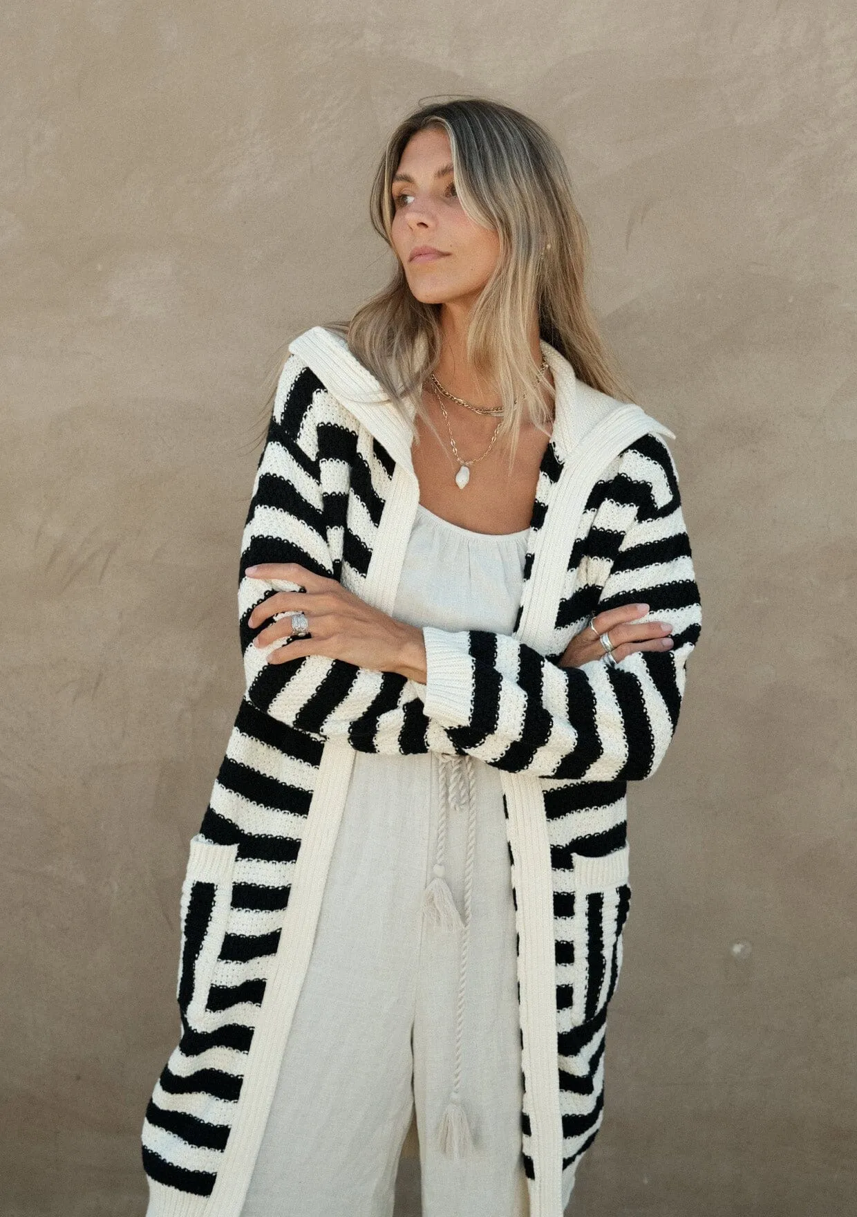 Coastal Striped Cardigan