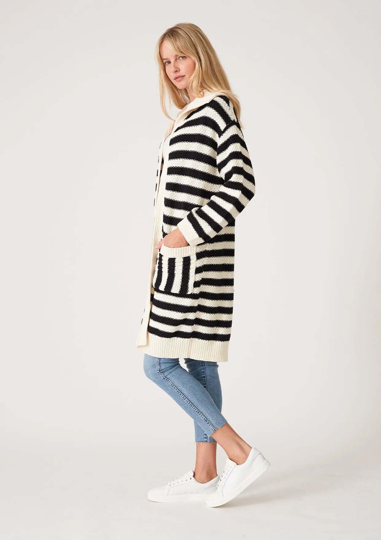 Coastal Striped Cardigan