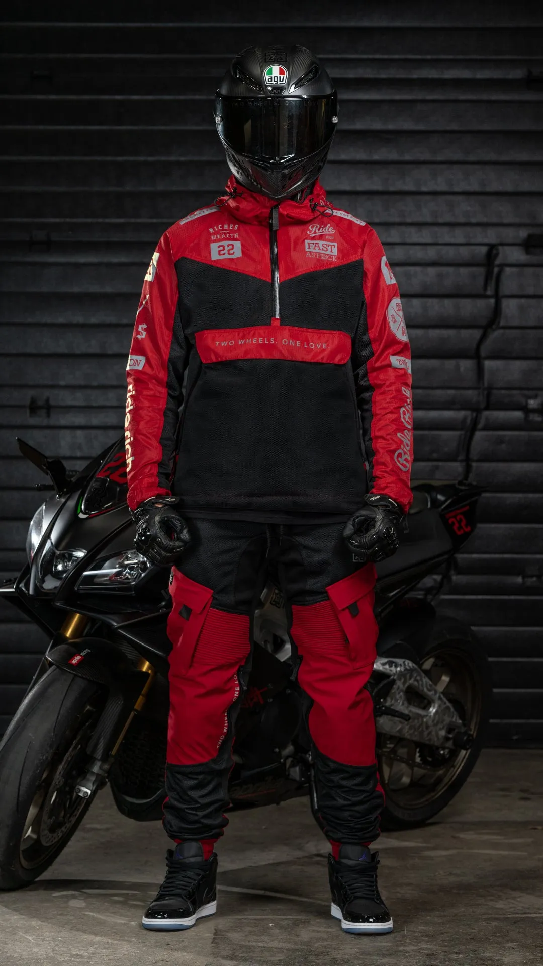 Concord™ V2.Flow™ Mesh Armoured Anorak Jacket {RR GP/Red}