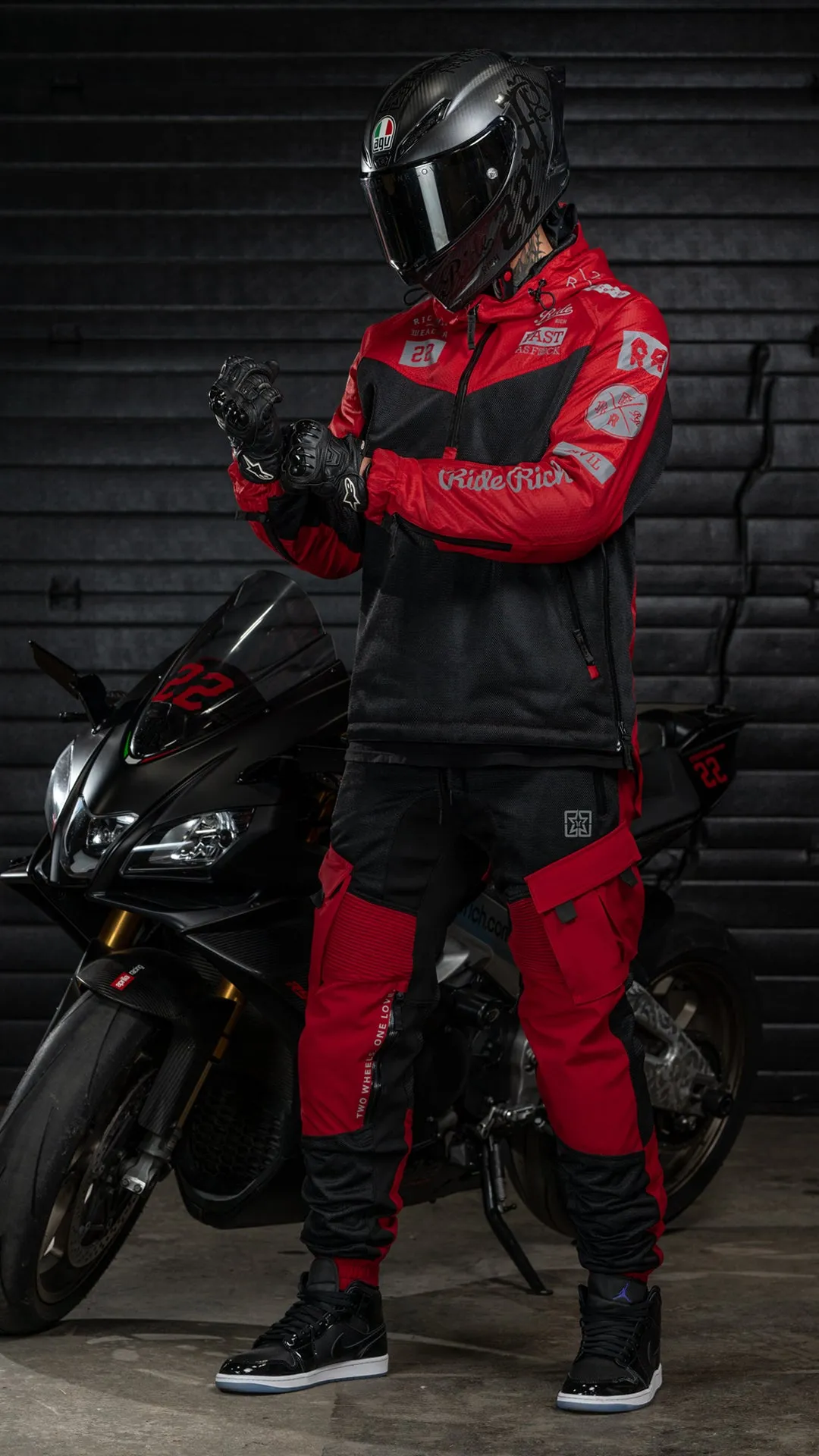 Concord™ V2.Flow™ Mesh Armoured Anorak Jacket {RR GP/Red}