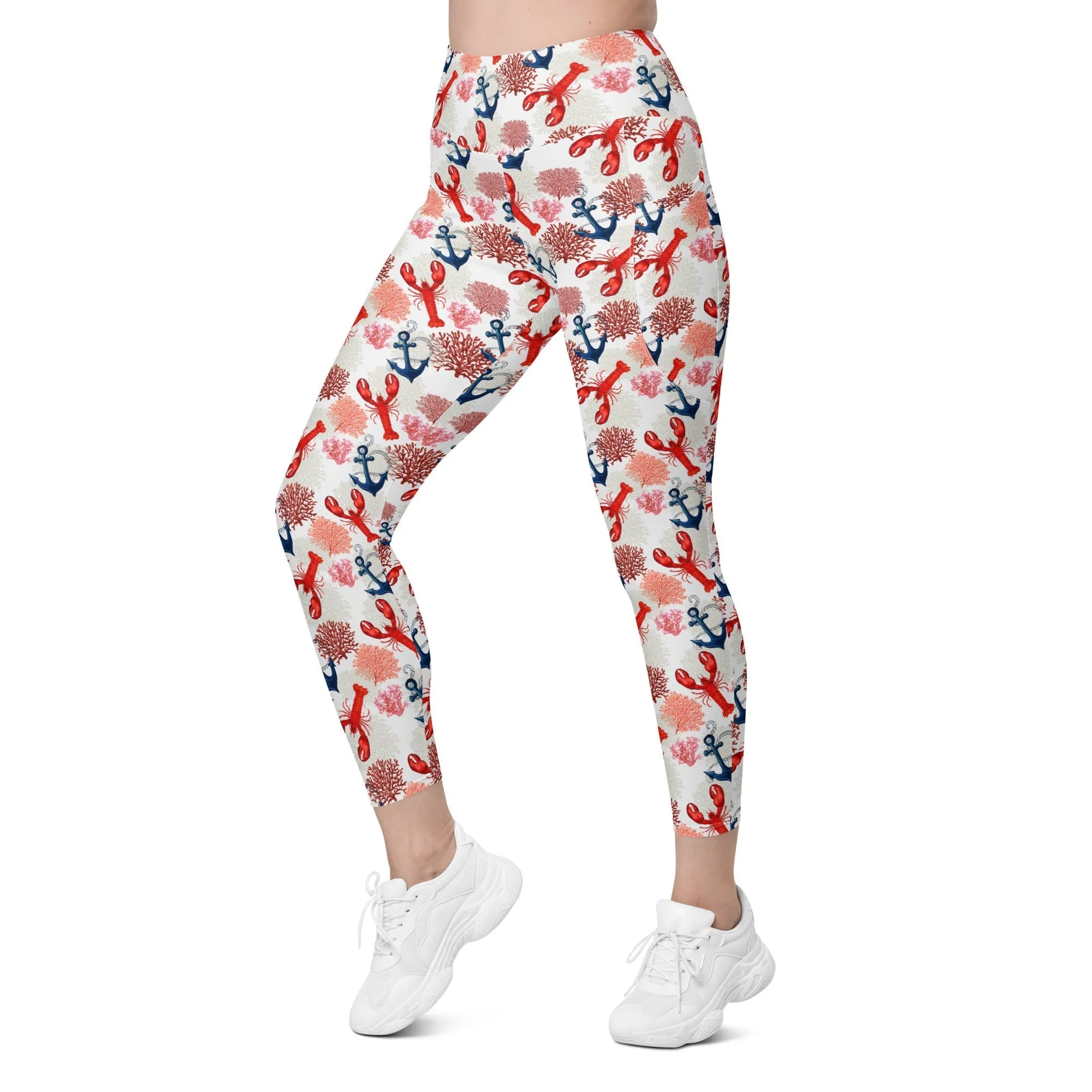 Cute Lobster Leggings With Pockets