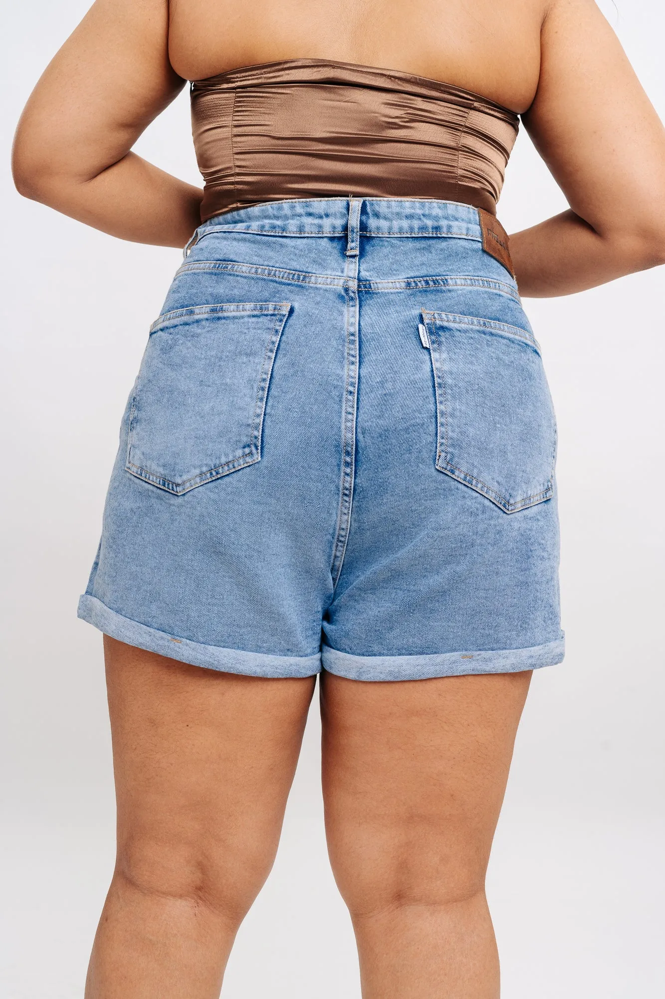Denim Embellished Noah Indigo Shorts
