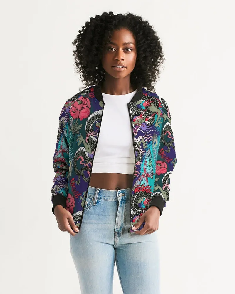 Dragon And Phoenix Women's Bomber Jacket