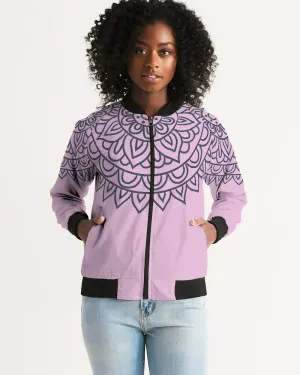 Dreamcatcher Pattern On Pink Women's Bomber Jacket
