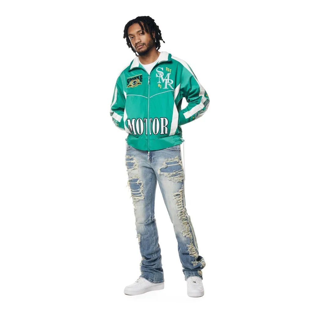 Euro Racing Windbreaker Jacket - Hunter Green