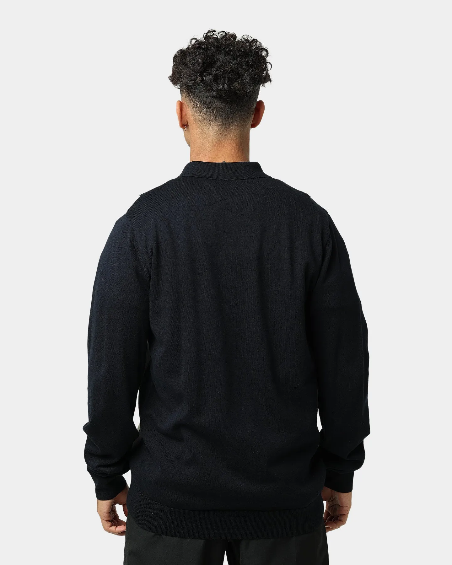 Fred Perry Striped Zip-Through Cardigan Navy