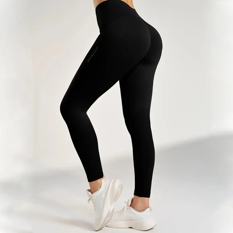 High Waisted Tummy Tightening Elastic Sports Pants for Women