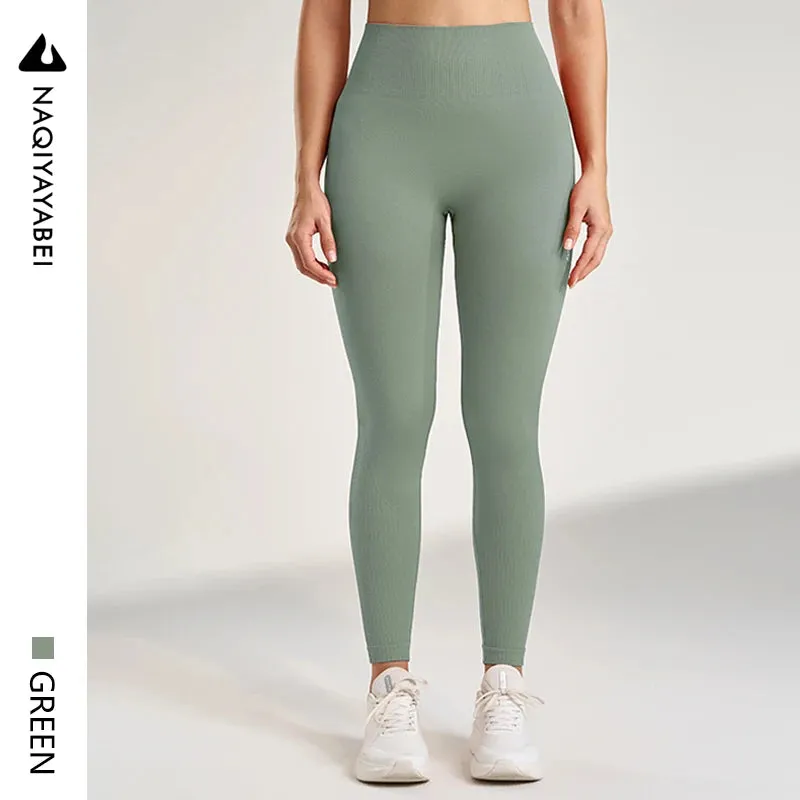 High Waisted Tummy Tightening Elastic Sports Pants for Women