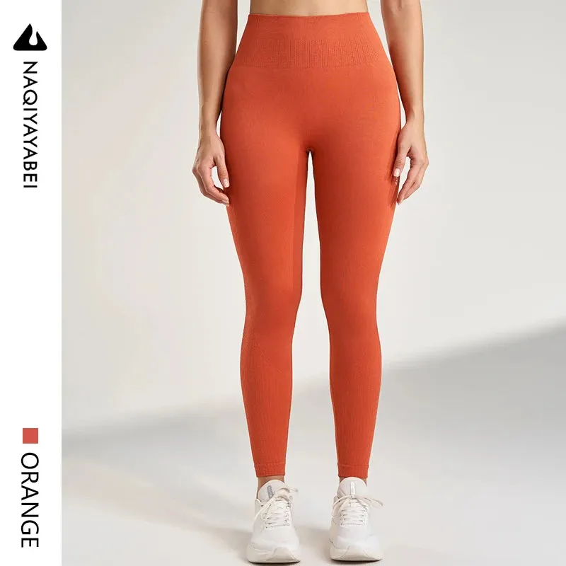 High Waisted Tummy Tightening Elastic Sports Pants for Women