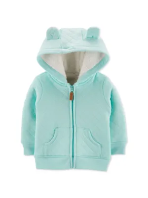 Kids Boy's Textured Jacket,Light Blue