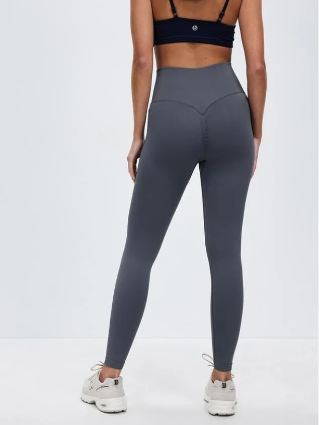 Leggings for Women Non See Through-Workout High Waisted Tummy Control Running Grey Yoga Pants by Kaja Clothing - Raven Pants