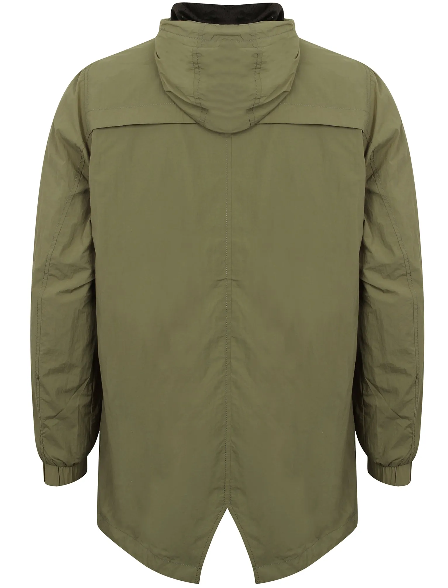 Limekiln Zip Through Anorak Jacket in Olive Green - Le Shark