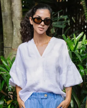 Linen blouse MANADO in White