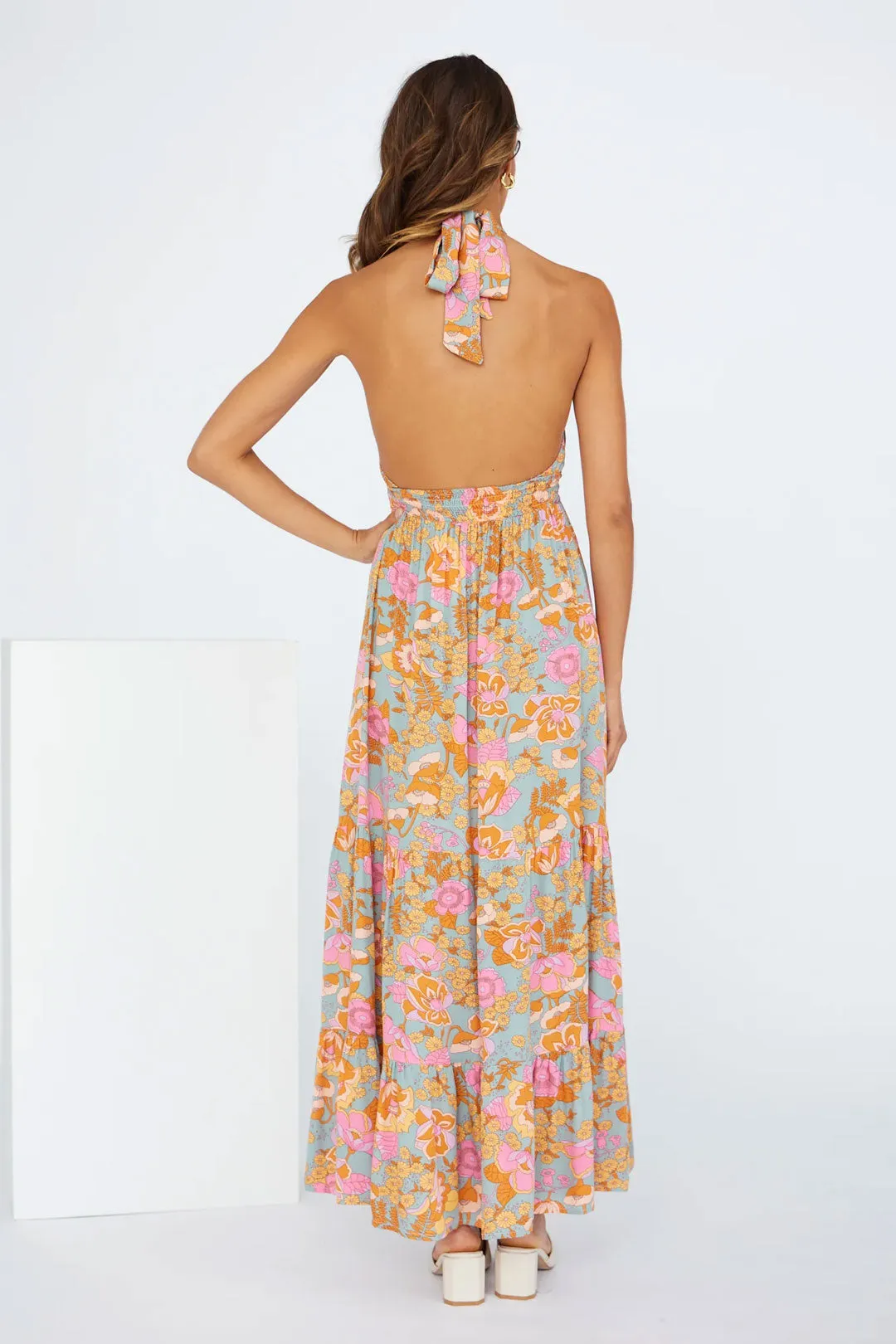 Maxi Dress, Boho Dress, Sundress, Halter Neck Catalina
