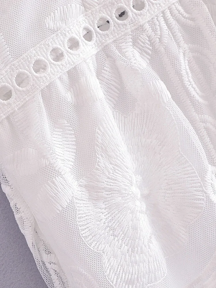 Maxi Dress - Boho Dress - Sundress - Lace Dress - White Aitana
