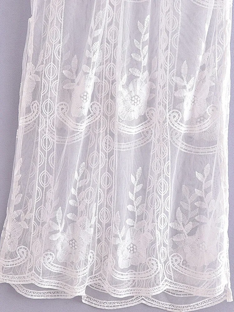 Maxi Dress - Boho Dress - Sundress - Lace Dress - White Aitana