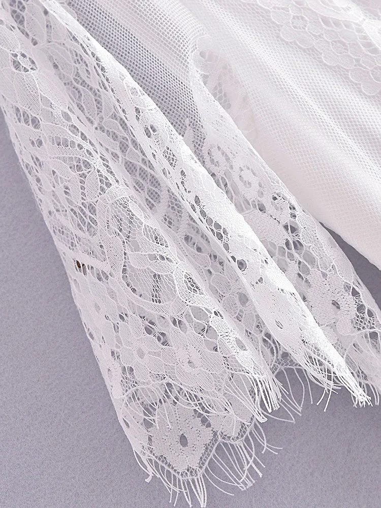 Maxi Dress - Boho Dress - Sundress - Lace Dress - White Altar