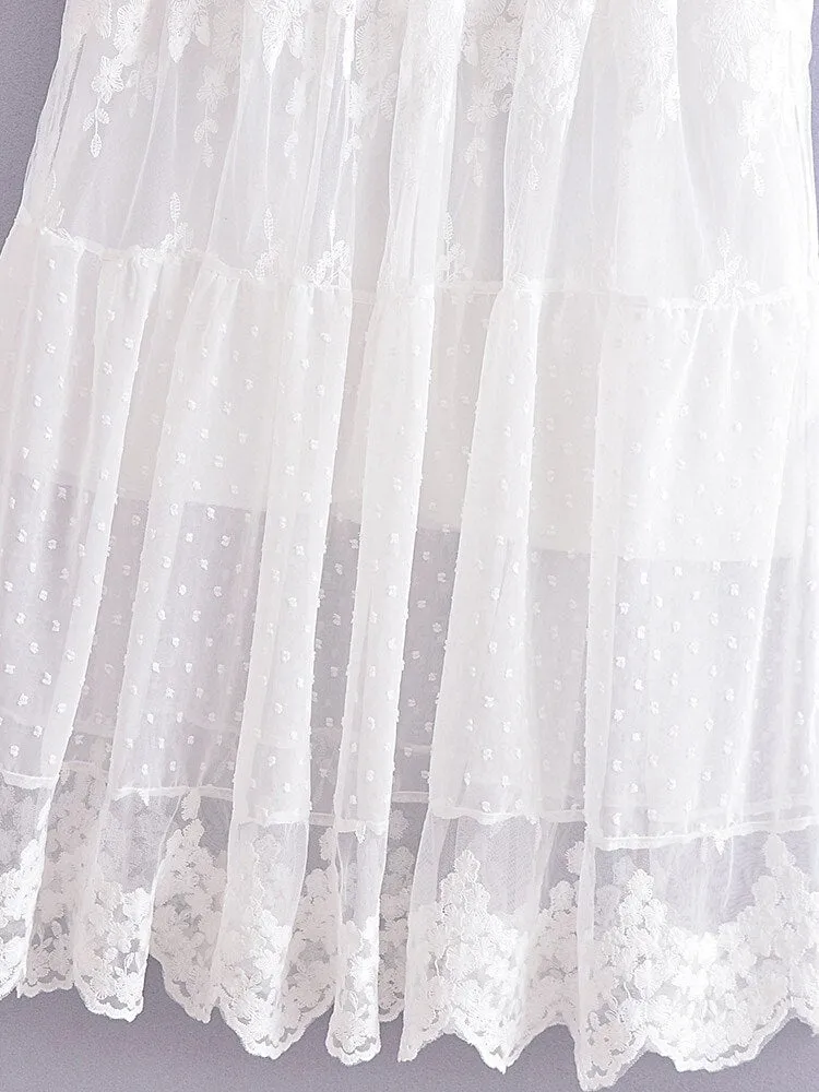Maxi Dress - Boho Dress - Sundress - Lace Dress - White Celia