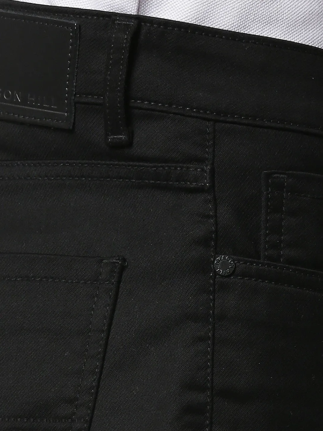 Midnight Black Slim Tapered Stretch Denim