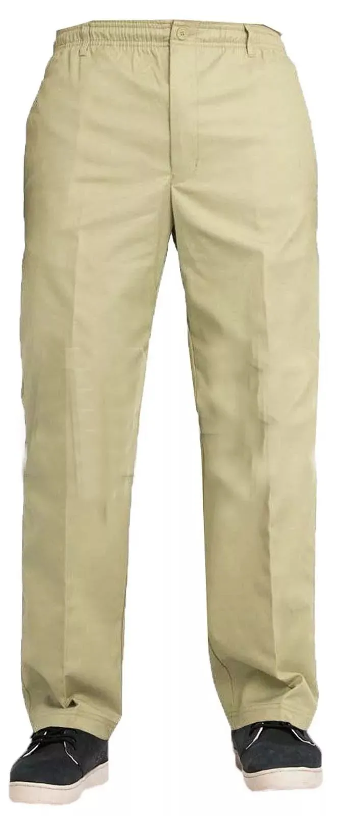 New Mens Elasticated Waist Smart Casual Bottoms Rugby Trousers Pants