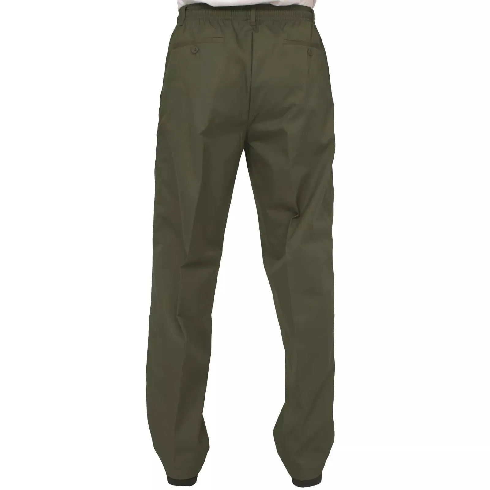 New Mens Elasticated Waist Smart Casual Bottoms Rugby Trousers Pants