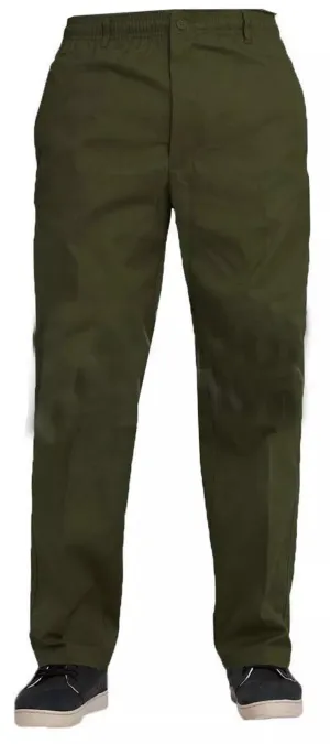 New Mens Elasticated Waist Smart Casual Bottoms Rugby Trousers Pants