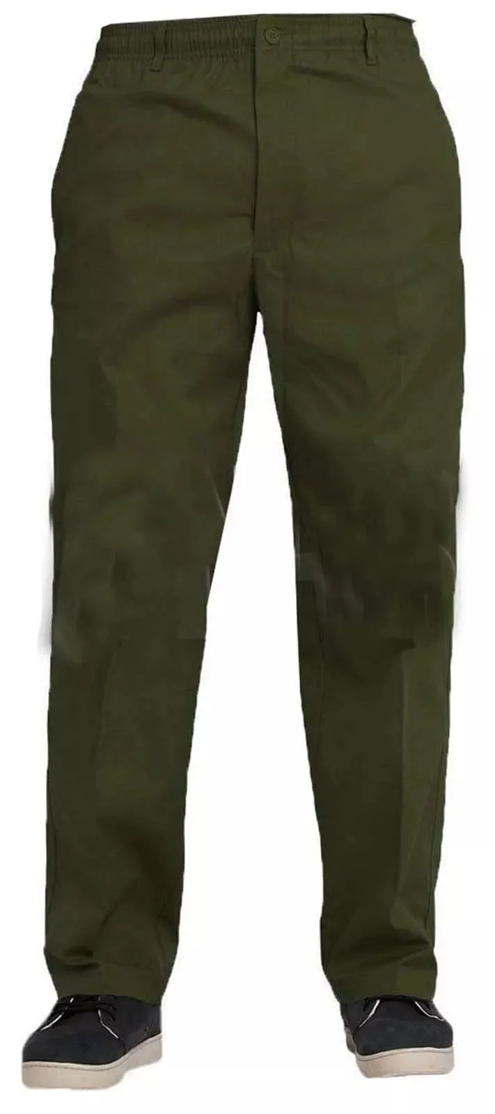 New Mens Elasticated Waist Smart Casual Bottoms Rugby Trousers Pants