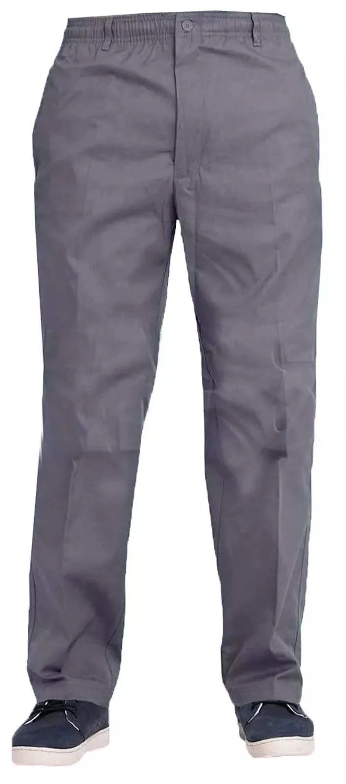 New Mens Elasticated Waist Smart Casual Bottoms Rugby Trousers Pants