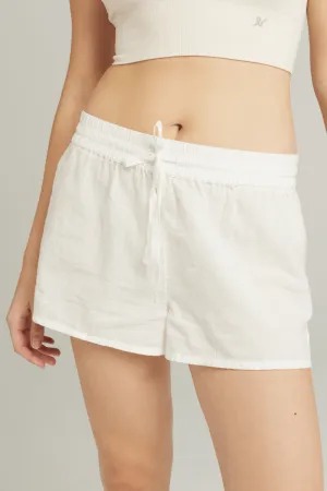Organic Cotton PJ Short in White
