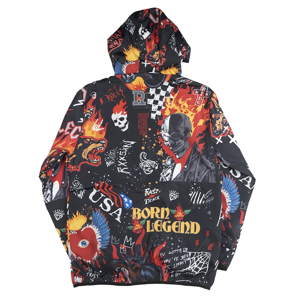 REASON ANORAK WINDBREAKER HOODED JACKET MULTI - TSB64