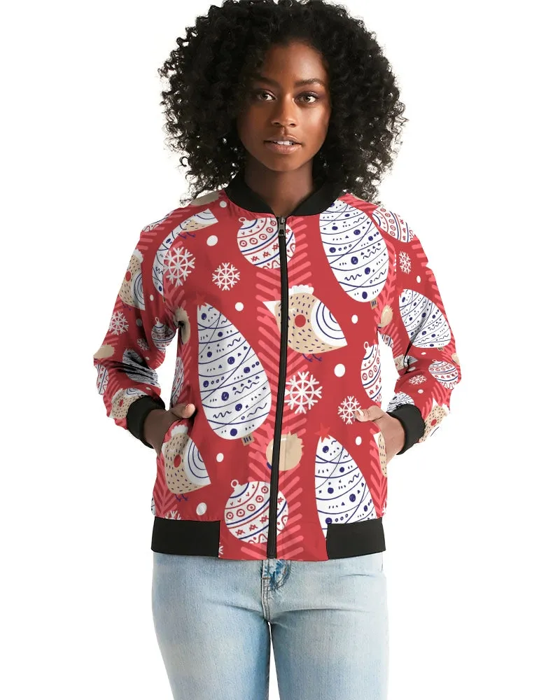 Red Christmas Women's Bomber Jacket