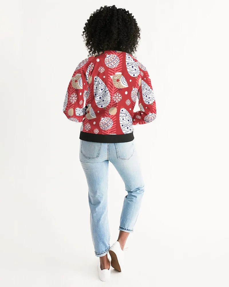 Red Christmas Women's Bomber Jacket