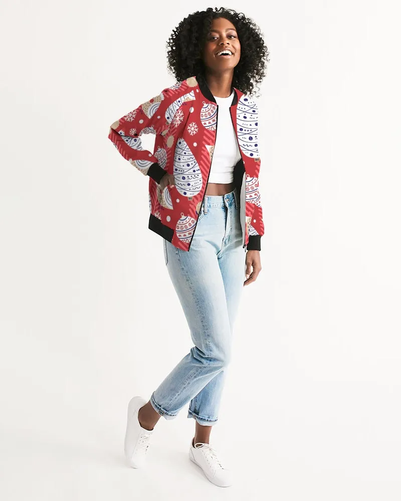 Red Christmas Women's Bomber Jacket
