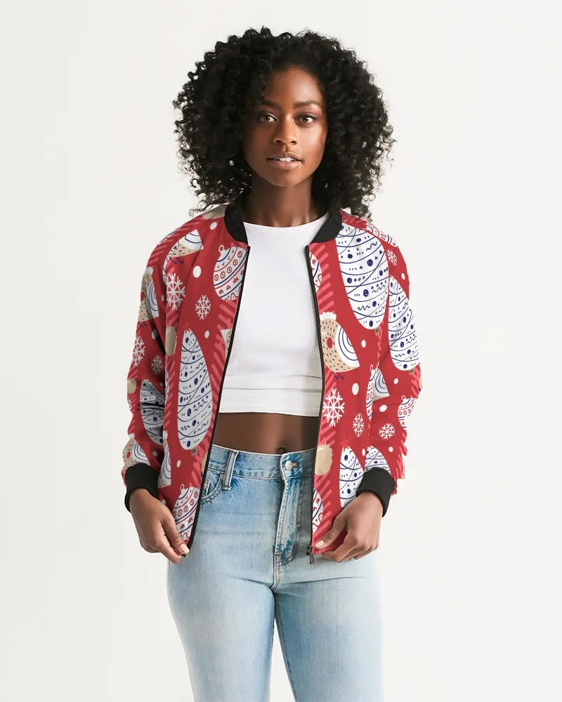 Red Christmas Women's Bomber Jacket
