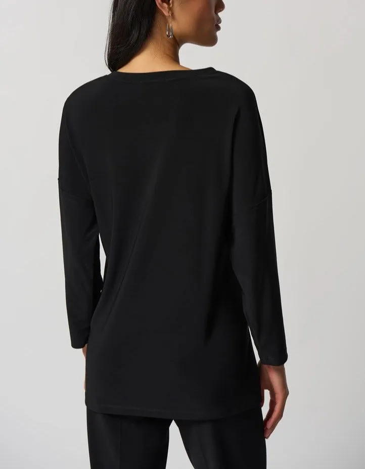 Rhinestone V-neck Top