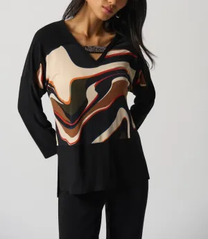Rhinestone V-neck Top