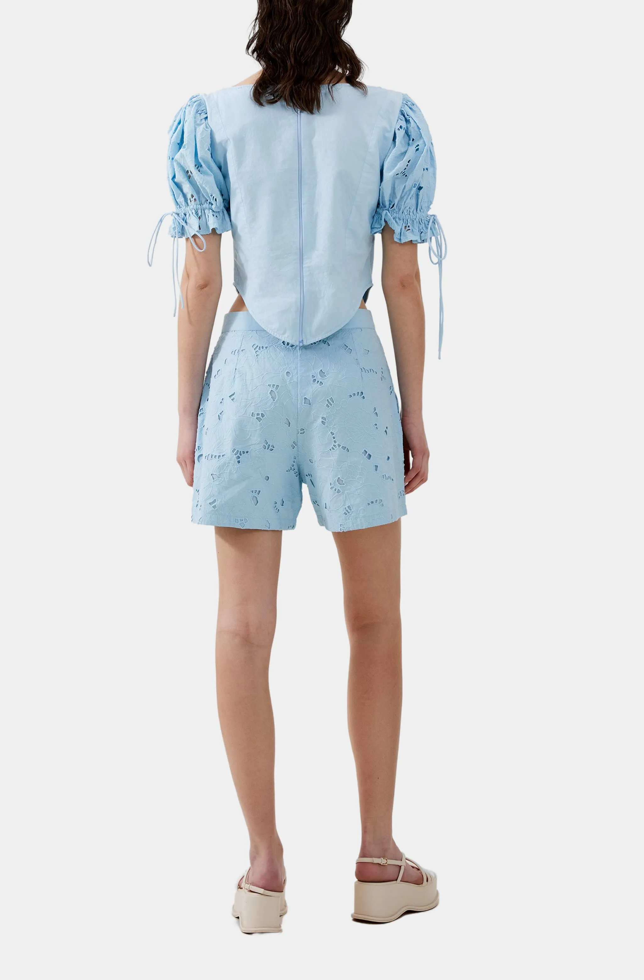 Rhodes Cotton Embroidered Shorts