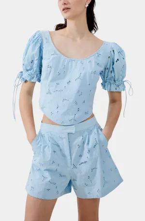 Rhodes Cotton Embroidered Shorts