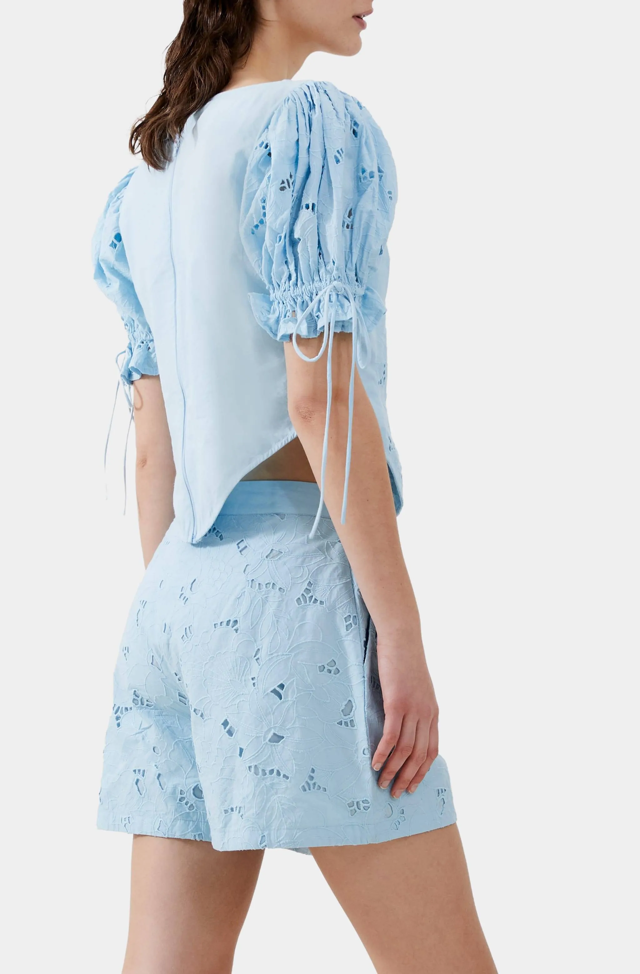 Rhodes Cotton Embroidered Shorts
