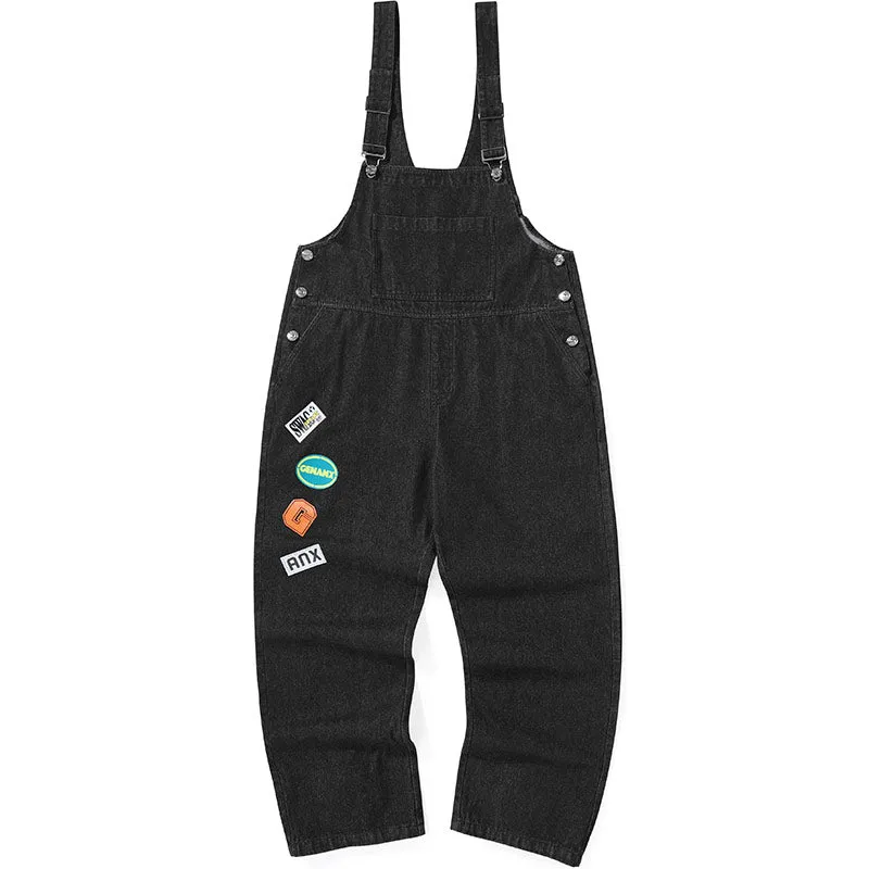 Safari Style Straight Washed Overall Pants