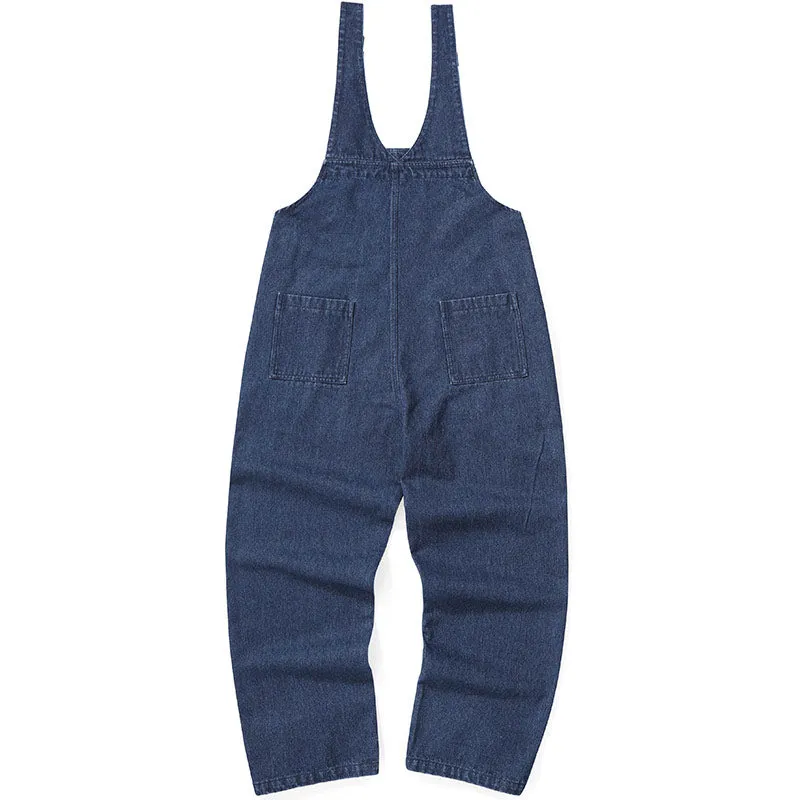 Safari Style Straight Washed Overall Pants