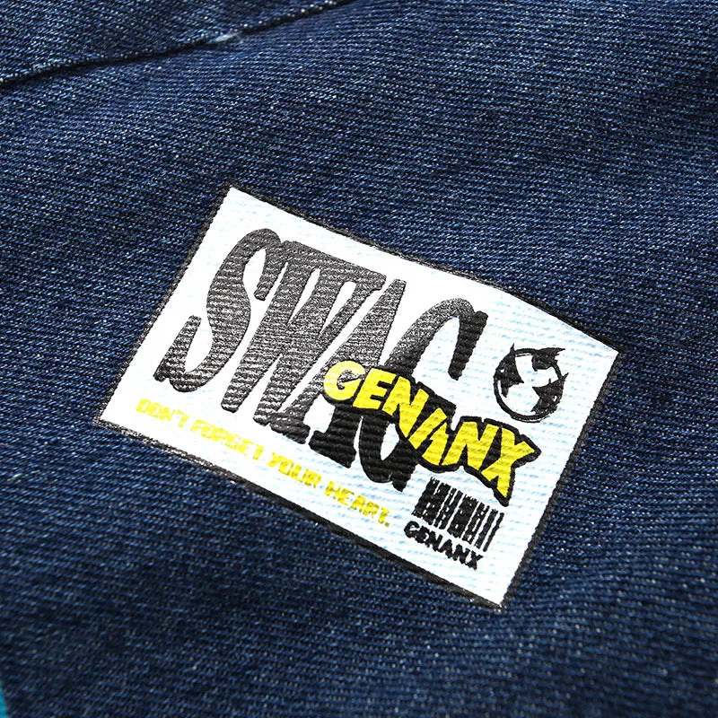 Safari Style Straight Washed Overall Pants