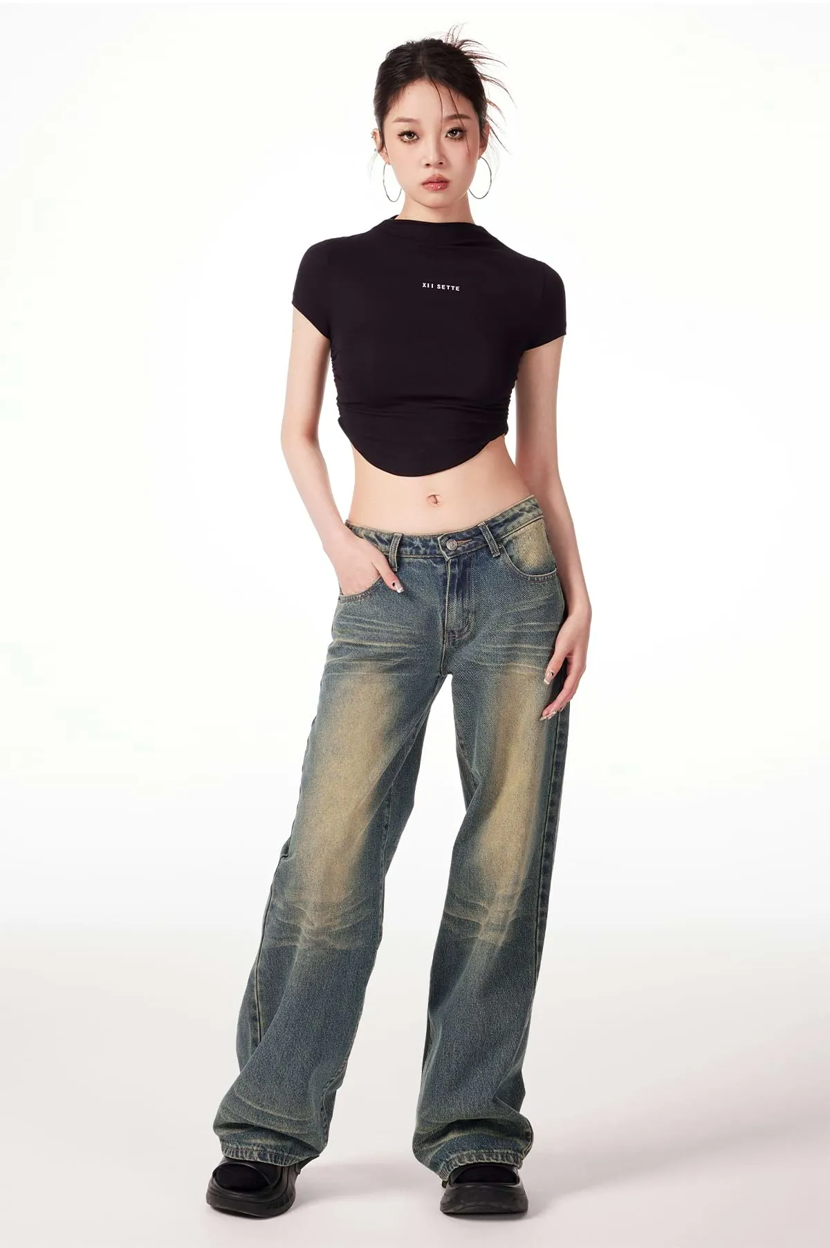 Sandblast Straight Fit Jeans