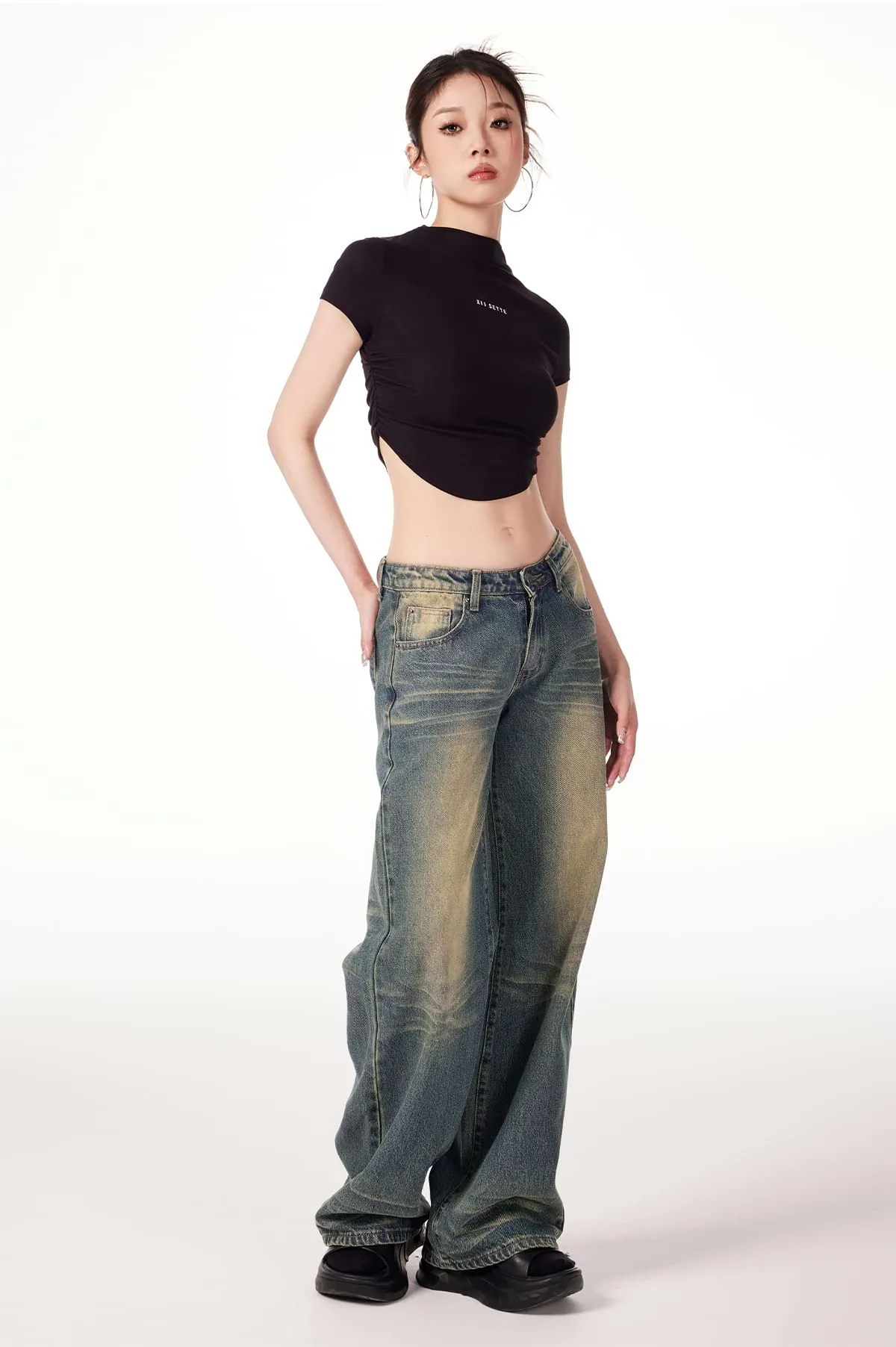 Sandblast Straight Fit Jeans