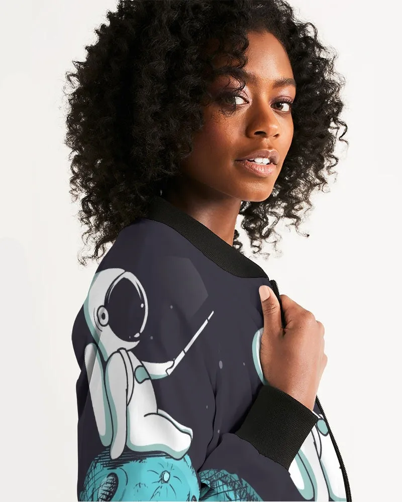 Selfie On The Moon Women's Bomber Jacket