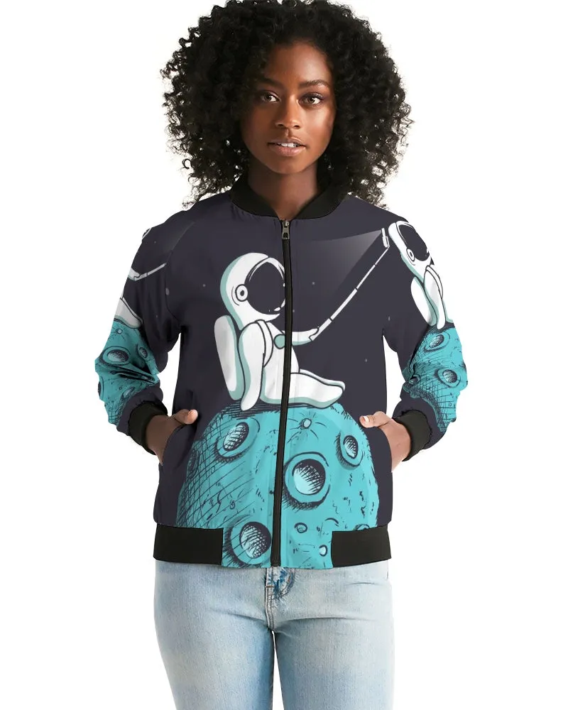 Selfie On The Moon Women's Bomber Jacket